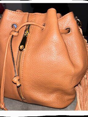 Rebecca Minkoff Leather Fringe Mini Bucket Bag